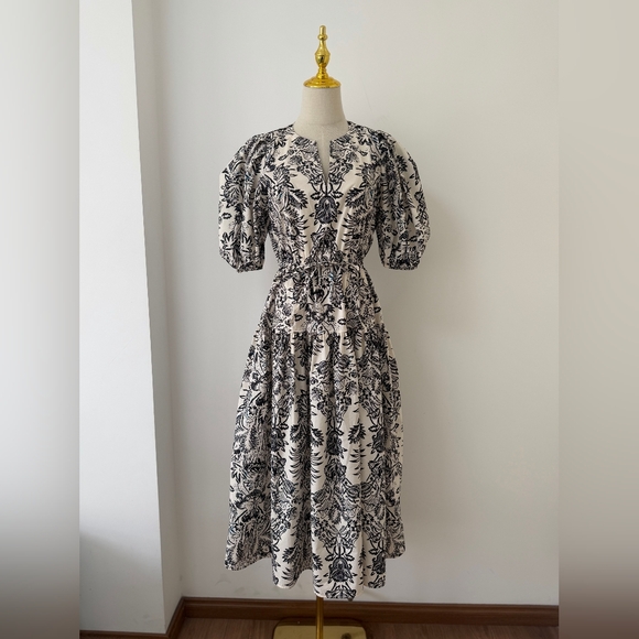 Ulla Johnson Harriet Puff Sleeve Midi Dress - Picture 5 of 13